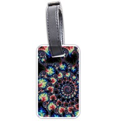 Psychedelic Colorful Abstract Trippy Fractal Luggage Tag (one Side) by Bedest