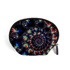 Psychedelic Colorful Abstract Trippy Fractal Accessory Pouch (small) by Bedest