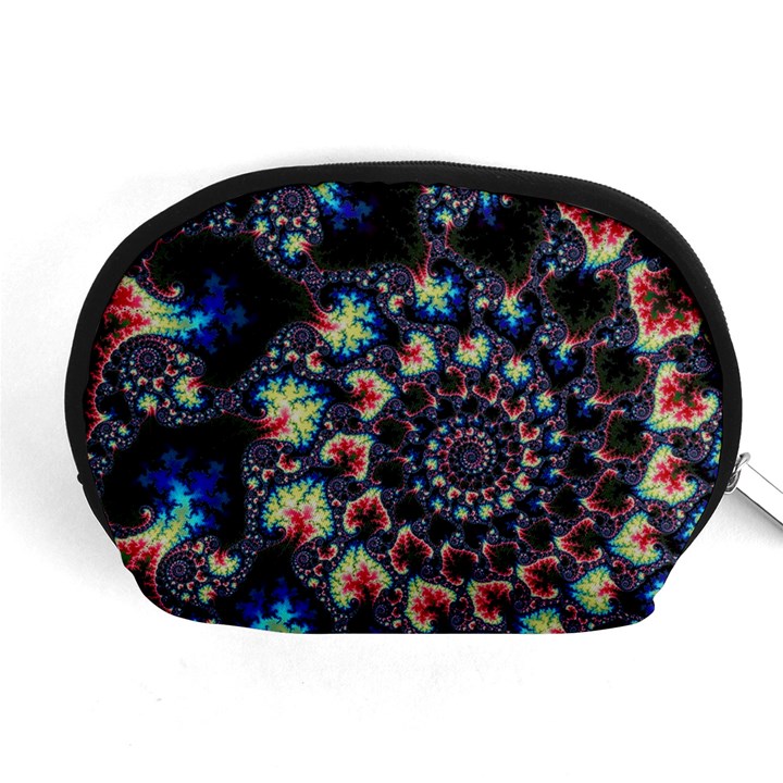 Psychedelic Colorful Abstract Trippy Fractal Accessory Pouch (Medium)