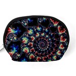 Psychedelic Colorful Abstract Trippy Fractal Accessory Pouch (Medium) Back