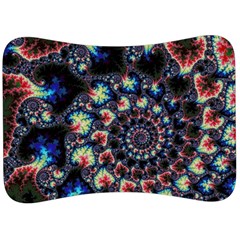 Psychedelic Colorful Abstract Trippy Fractal Velour Seat Head Rest Cushion by Bedest