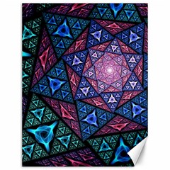 Purple Psychedelic Art Pattern Mosaic Design Fractal Art Canvas 12  X 16  by Bedest