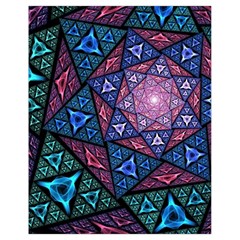 Purple Psychedelic Art Pattern Mosaic Design Fractal Art Drawstring Bag (small) by Bedest