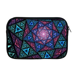 Purple Psychedelic Art Pattern Mosaic Design Fractal Art Apple Macbook Pro 17  Zipper Case by Bedest