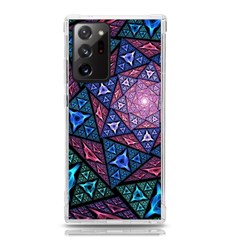 Purple Psychedelic Art Pattern Mosaic Design Fractal Art Samsung Galaxy Note 20 Ultra Tpu Uv Case by Bedest