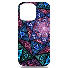 Purple Psychedelic Art Pattern Mosaic Design Fractal Art Iphone 14 Pro Max Black Uv Print Case by Bedest