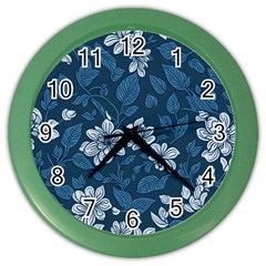 Pattern Flower Nature Color Wall Clock by Bedest