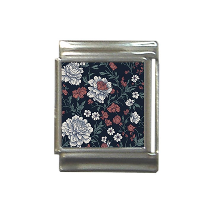 Flower Pattern Italian Charm (13mm)