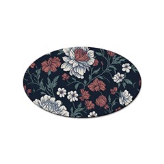 Flower Pattern Sticker (oval)