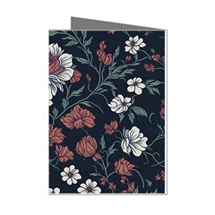 Flower Pattern Mini Greeting Cards (pkg Of 8)