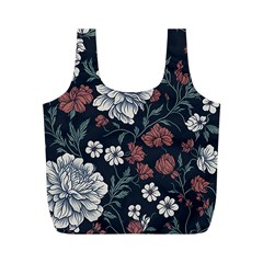 Flower Pattern Full Print Recycle Bag (m) by Bedest