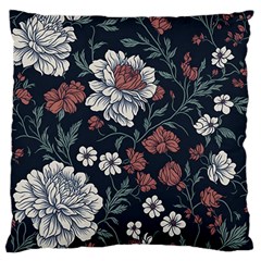 Flower Pattern Standard Premium Plush Fleece Cushion Case (two Sides) by Bedest