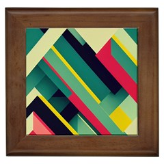 Abstract Geometric Design Pattern Framed Tile