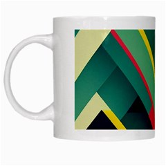 Abstract Geometric Design Pattern White Mug