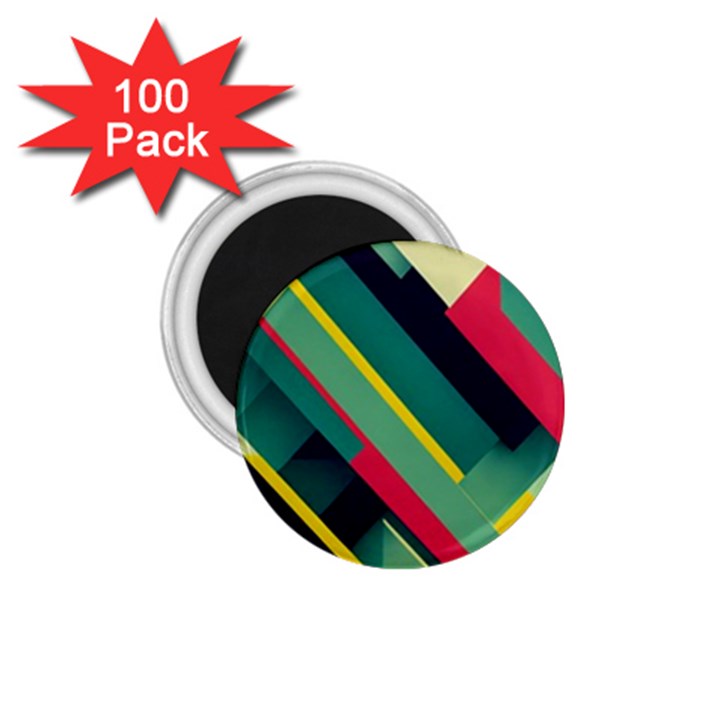 Abstract Geometric Design Pattern 1.75  Magnets (100 pack) 