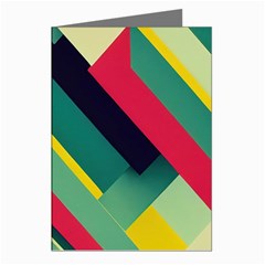 Abstract Geometric Design Pattern Greeting Cards (pkg Of 8) by Bedest