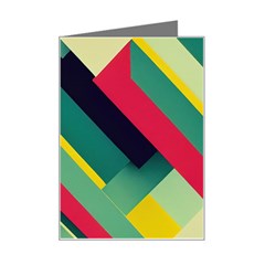 Abstract Geometric Design Pattern Mini Greeting Card