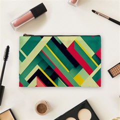 Abstract Geometric Design Pattern Cosmetic Bag (Medium)