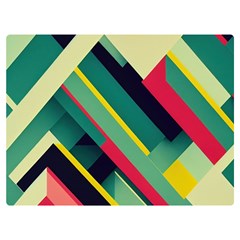 Abstract Geometric Design Pattern Two Sides Premium Plush Fleece Blanket (extra Small) by Bedest