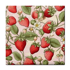 Strawberry Fruit Tile Coaster by Bedest