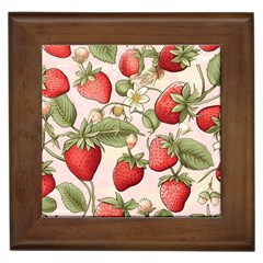 Strawberry Fruit Framed Tile by Bedest