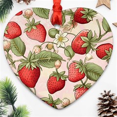 Strawberry Fruit Ornament (heart) by Bedest