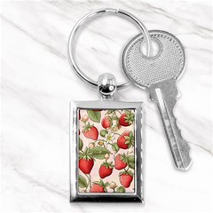 Strawberry Fruit Key Chain (rectangle) by Bedest