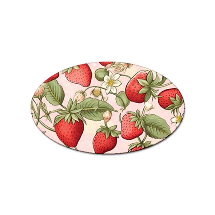 Strawberry Fruit Sticker (Oval)