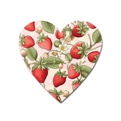 Strawberry Fruit Heart Magnet by Bedest