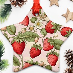 Strawberry Fruit Star Ornament (two Sides) by Bedest