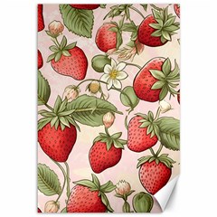 Strawberry Fruit Canvas 12  X 18  by Bedest