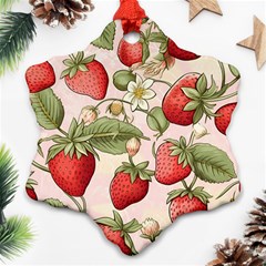 Strawberry Fruit Ornament (snowflake) by Bedest