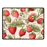 Strawberry Fruit Two Sides Fleece Blanket (Small) 45 x34  Blanket Front