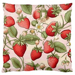 Strawberry Fruit Standard Premium Plush Fleece Cushion Case (one Side) by Bedest