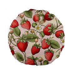 Strawberry Fruit Standard 15  Premium Flano Round Cushions by Bedest