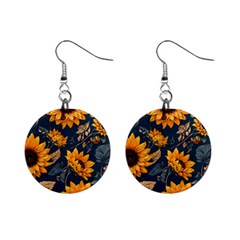 Flower Pattern Spring Mini Button Earrings by Bedest