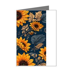 Flower Pattern Spring Mini Greeting Card by Bedest