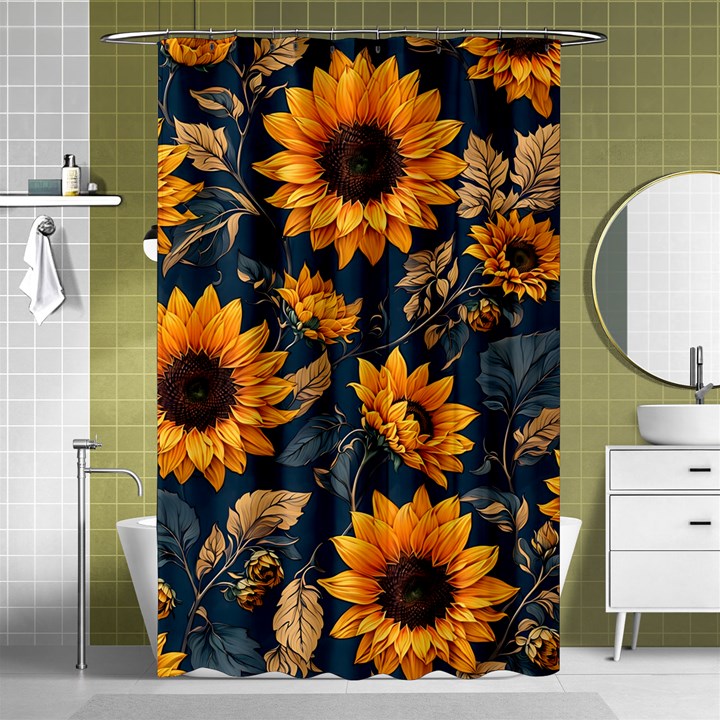 Flower Pattern Spring Shower Curtain 48  x 72  (Small) 