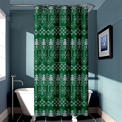 Christmas Knit Digital Shower Curtain 36  X 72  (stall)  by Mariart