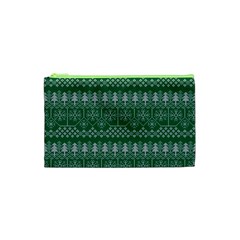 Christmas Knit Digital Cosmetic Bag (xs) by Mariart