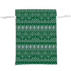 Christmas Knit Digital Lightweight Drawstring Pouch (xl) by Mariart