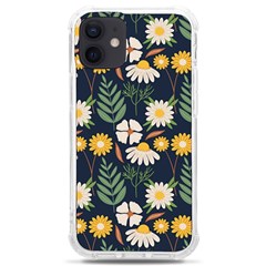 Flower Grey Pattern Floral Iphone 12 Mini Tpu Uv Print Case	 by Dutashop