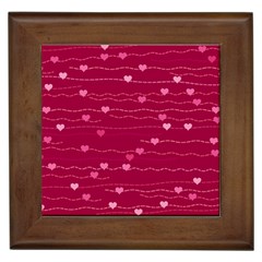 Hearts Valentine Love Background Framed Tile by Proyonanggan