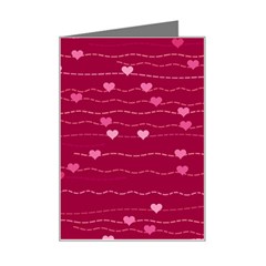 Hearts Valentine Love Background Mini Greeting Card by Proyonanggan