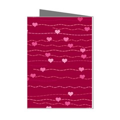 Hearts Valentine Love Background Mini Greeting Cards (pkg Of 8)