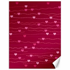 Hearts Valentine Love Background Canvas 12  X 16  by Proyonanggan