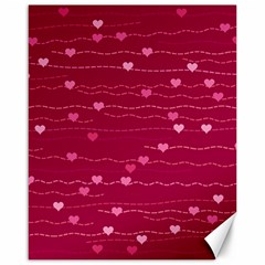 Hearts Valentine Love Background Canvas 16  X 20  by Proyonanggan