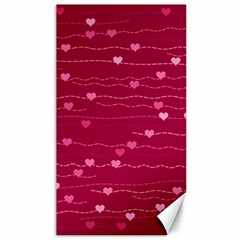 Hearts Valentine Love Background Canvas 40  X 72  by Proyonanggan