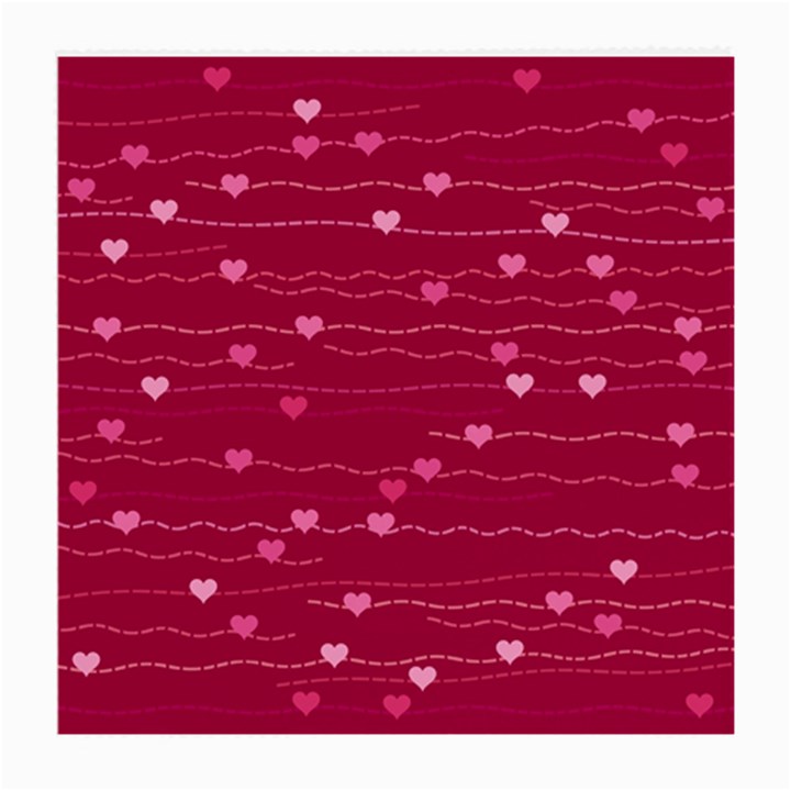 Hearts Valentine Love Background Medium Glasses Cloth (2 Sides)