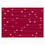 Hearts Valentine Love Background Large Glasses Cloth Front